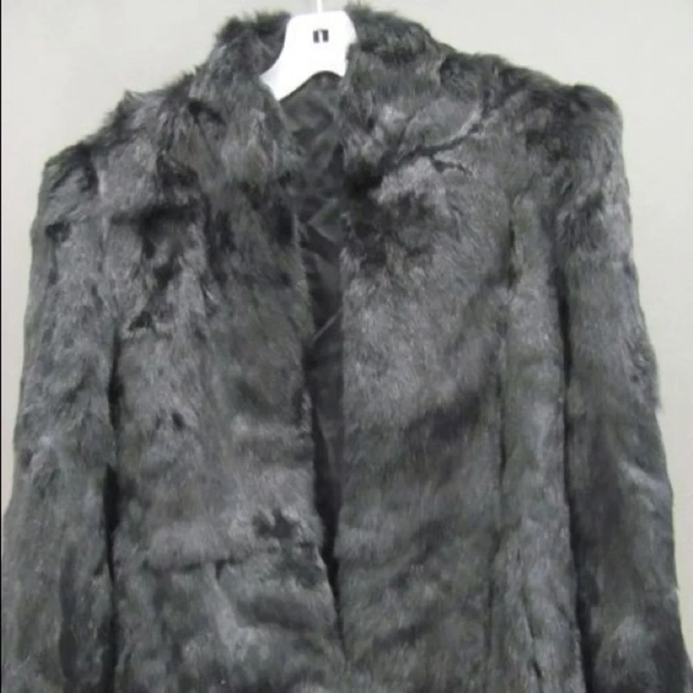 Hillmoor 100% Rabbit Fur Black Coat 🖤 - Picture 1 of 6